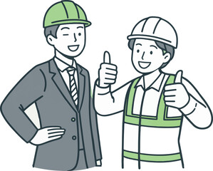 Business Professional and Engineer Collaboration Success Illustration