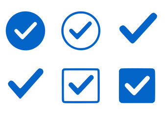 Collection of Blue Checkmark Icons