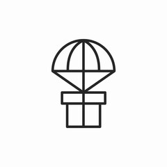 charity box drop icon sign vector