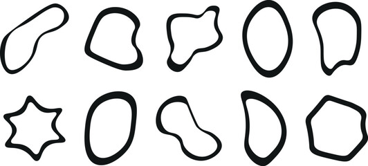 Circle Art Frames and Design Labels – Unique Vintage Vector Elements Set for Posters, Packaging, and Digital Crafts