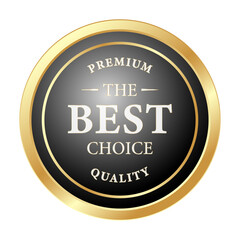 Premium Best Choice Black Gold Badge for Luxury Product or Branding