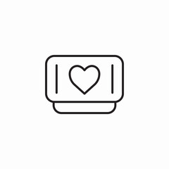 heart card icon sign vector