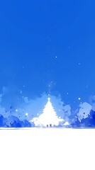 Winter Tree Sky Scene