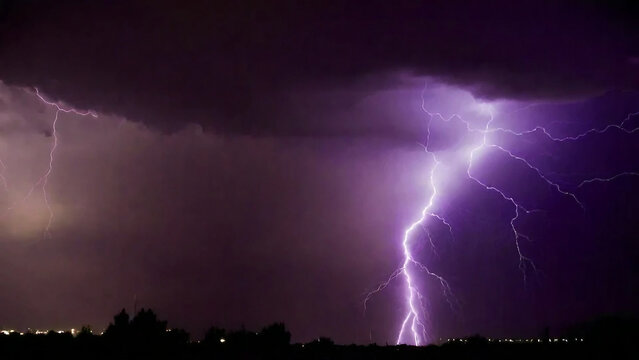 lightning in the sky