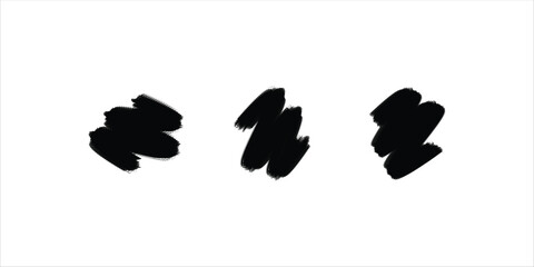 Obraz premium Stylized brush dashes with overlapping flow, designed for handmade stroke packs, collage illustrations, journal overlays, or bold composition marks with raw visual texture