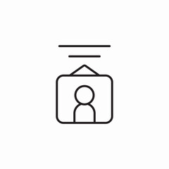 person badge icon sign vector
