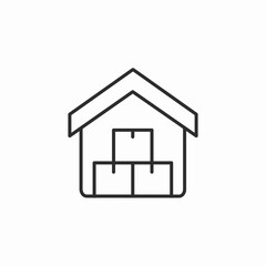 storage warehouse icon sign vector