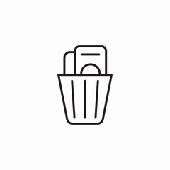trash money icon sign vector