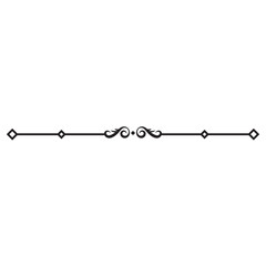 Black Classic Decorative Line Vector