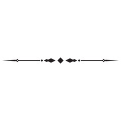 Black Classic Decorative Line Vector