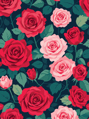seamless pattern with roses
