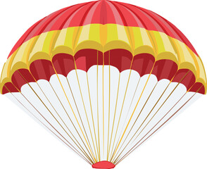 Colorful Parachute Illustration – Vibrant Outdoor Adventure Vector for Skydiving, Extreme Sports, Travel, and Exploration-Themed Designs