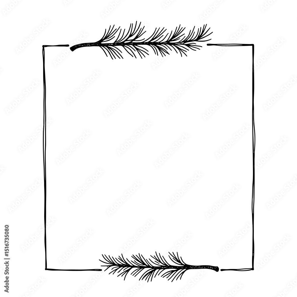 Poster a simple minimalist botanical square frame, perfect for adding a touch of nature's elegance to your 