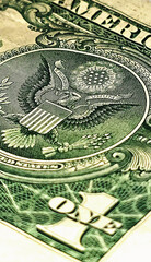 Close up of dollar bill. Dollar background
