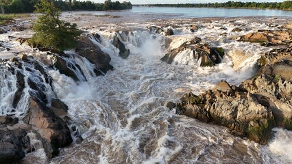 Khone Pha Pheng, The largest Mekong River Waterfall in Southern Laos