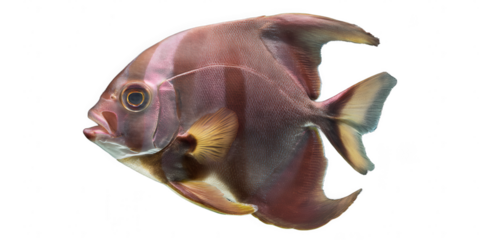 Stunning Image of a Maroon Angelfish Vibrant Colors and Unique Fins