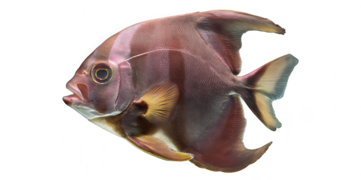 Stunning Image of a Maroon Angelfish Vibrant Colors and Unique Fins