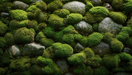moss covered stone texture background