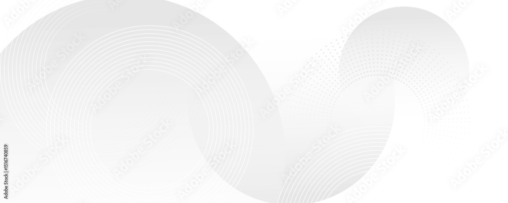 Aufkleber abstract geometric gray color circles lines background. white and gray color geometric shape and lin