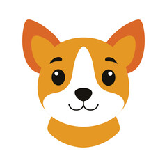 Adorable Cartoon Dog Face Illustration Perfect for Kids' Projects and Designs