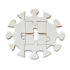 Fototapeta premium jigsaw puzzle with missing piece on white background
