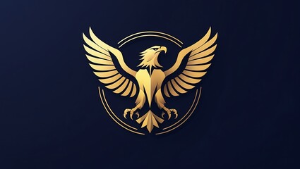 Cybernetic eagle head in glowing pastel lines, representing precision, vision, and digital strength in futuristic form. Golden Eagle logo. Futuristic eagle logo.