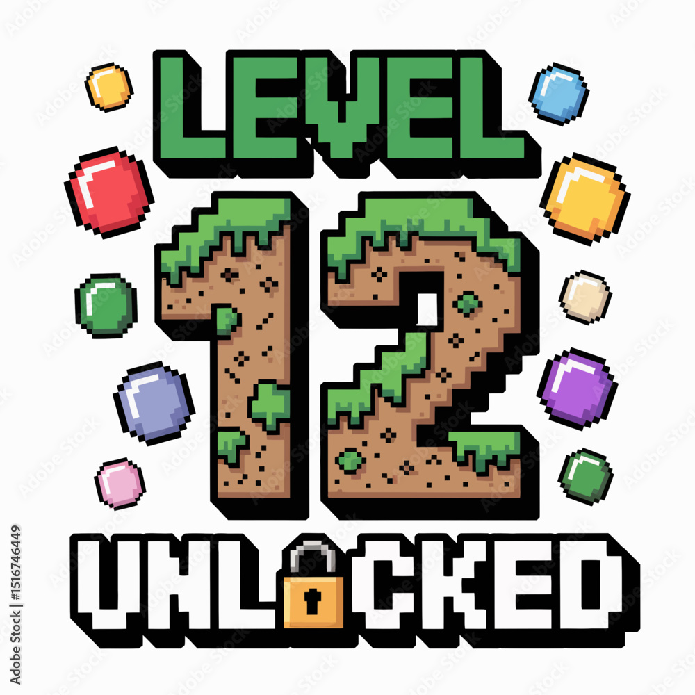 Fototapete pixelated graphics showcase the phrase 