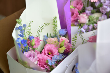 bouquet of real flowers