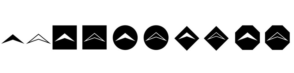 Up arrow vector icon set. scroll illustration sign collection. Direction symbol or logo.