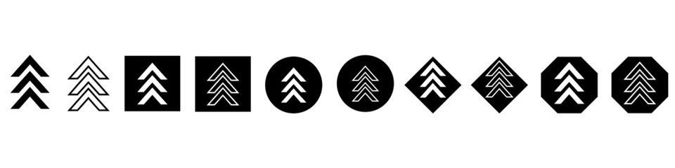 Up arrow vector icon set. scroll illustration sign collection. Direction symbol or logo.