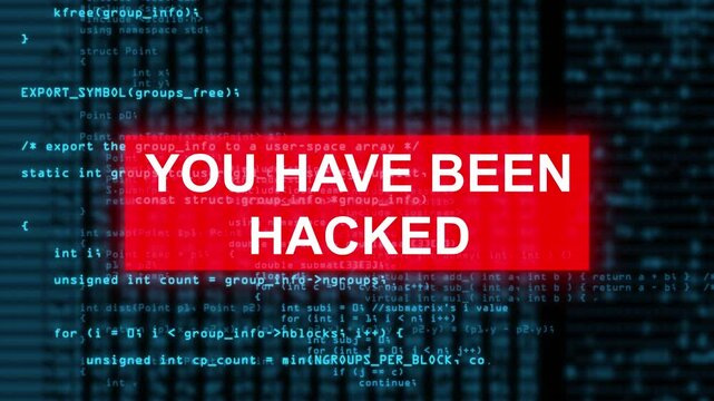 Glitch code background - You have been hacked