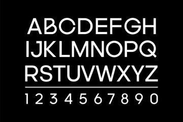 Abstract Fashion font alphabet. Typography typeface uppercase and number. vector illustration