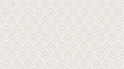 Muted beige and white floral pattern in a seamless symmetrical style for elegant decor.