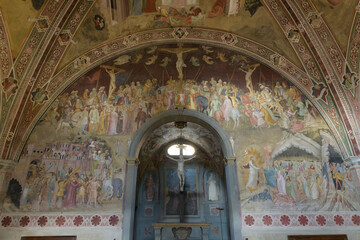 Fresco by Andrea di Bonaiuto in the Spanish Chapel, Santa Maria Novella, Florence, Italy....