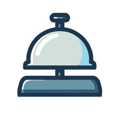 Vector illustration of a service bell symbolizing hospitality and customer service