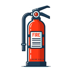 Vector illustration of a fire extinguisher symbolizing fire safety and emergency preparedness