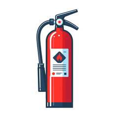 Fire extinguisher vector illustration representing safety and fire prevention