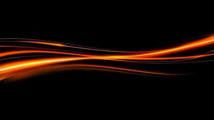 Abstract orange waves on black (3)