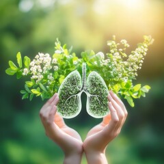 doctor hands holding lungs organ , world tuberculosis day, world no tobacco day, lung cancer, Pulmonary hypertension, copd, eco air pollution,  pneumonia, donation, respiratory and chest concept