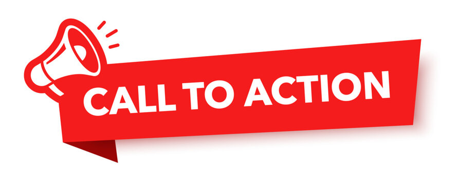 Megaphone with call to action speech bubble. Loudspeaker. Banner for business, marketing and advertising. Vector illustration.