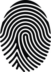 Unique fingerprint: A stark and clean presentation of a detailed fingerprint, capturing the intricate patterns and individuality that define each person. Perfect for security, identity.