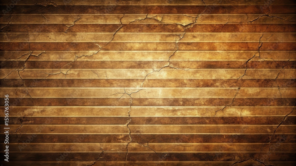 Poster aged horizontal striped wooden planks with cracks and texture ideal for background design