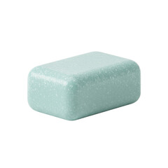 Solid shampoo bar on a plain transparent background, ultra realistic UHD photo with clear contours and no shadows, slightly high angle shot, concept for beauty product advertising