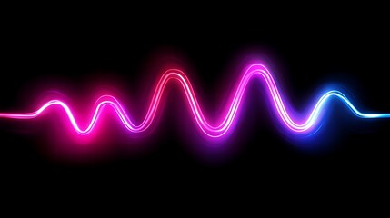 Abstract glowing neon wave