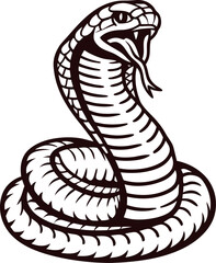 Fototapeta premium minimalist-snake-curled-in-a-protective-stance---- (2).eps