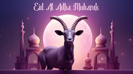 Eid al-Adha Mubarak, Eid al-Adha Celebration, Bakra Eid Festival Symbolizing Faith, Sacrifice, and Festivity.	