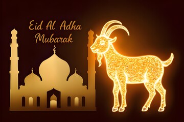 Eid al-Adha Mubarak, Eid al-Adha Celebration, Bakra Eid Festival Symbolizing Faith, Sacrifice, and Festivity.	