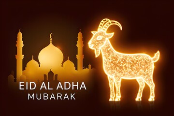 Eid al-Adha Mubarak, Eid al-Adha Celebration, Bakra Eid Festival Symbolizing Faith, Sacrifice, and Festivity.	
