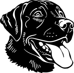 Cute Labrador Retriever Vector Illustration