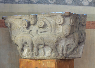 Carved Capital With Centaur Figures